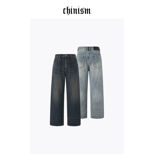 CHINISM赤尘纯棉宽松牛仔裤男