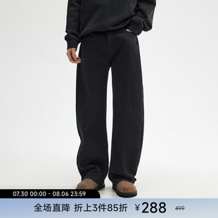 裤 美式 宽松男士 子黑色直筒长裤 弯刀牛仔裤 CHINISM赤尘 男2025新款