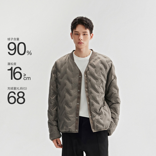 上衣外套 羽绒内胆保暖男士 CHINISM 两面穿轻薄无领羽绒服男冬季