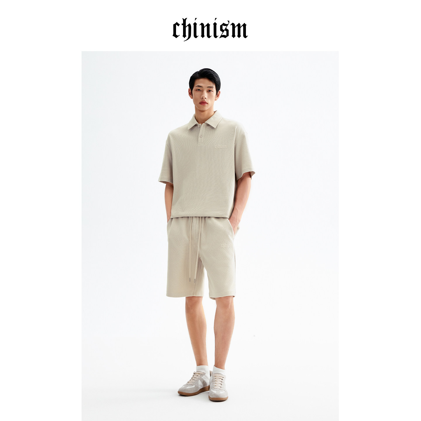 【商场同款】CHINISM刺绣logo休闲Polo衫短裤套装男夏季新款/1165