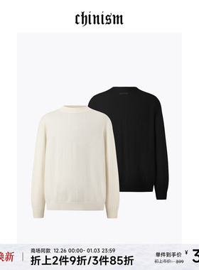 CHINISM丨绵羊毛混纺合体半高领毛衣男冬季针织衫/CXHB36L0066