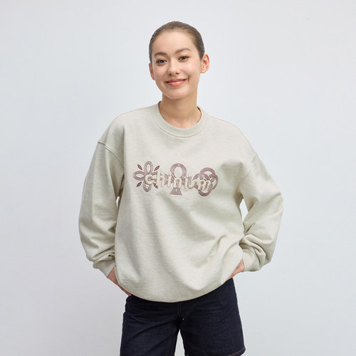 CHINISM撞色刺绣重磅全棉卫衣