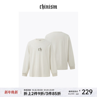 打底衫 CHINISM 新款 T恤男2025秋季 CXSB10I5016 320g平纹双纱长袖