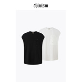 运动简约宽松无袖 CHINISM 重磅255G纯棉坎肩背心男夏季 T恤