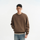 CHINISM 上衣 宽松休闲男士 经典 logo立体轮廓绣圆领卫衣男秋季