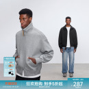 翻领男士 卫衣男秋季 拉链外套 仿毛织空气层灰色开衫 CHINISM赤尘