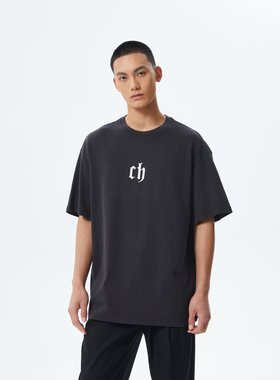 CHINISM丨重磅纯棉水洗做旧短袖T恤男夏季新款半袖/XV2333H2030