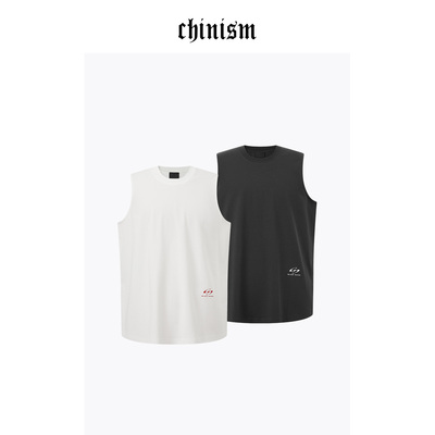 CHINISM赤尘撞色印花背心男