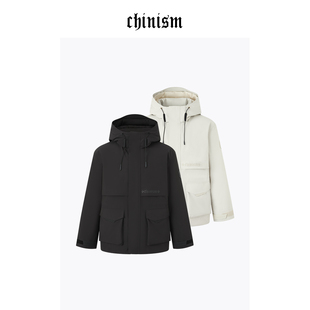 加厚连帽外套 中长款 CXHB44D4068 鹅绒三防羽绒服男冬季 CHINISM