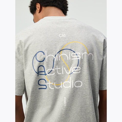「莱赛尔凉感抑菌」字母印花T恤