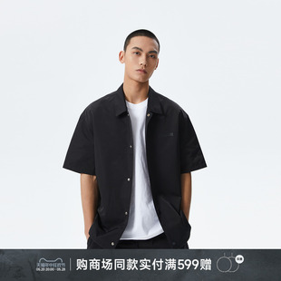 衬衫 CHINISM品牌LOGO字母印花短袖 休闲衬衣 商场同款 男夏美式