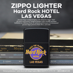 小魔女正品zippo打火机美版黑哑漆拉斯维加斯硬石酒店珍藏老机