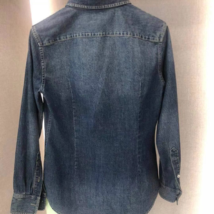 新款经典女士修身显瘦牛仔衬衣7064