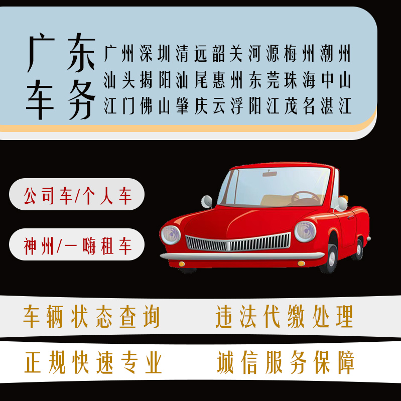 广东粤牌车辆交通违法查询扣分违章罚款罚单代缴 汽车零部件/养护/美容/维保 罚款代缴服务 原图主图