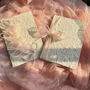 高级粉色鱼尾纱简约甜美婚礼誓言卡订婚结婚誓词致辞宣言手卡一对