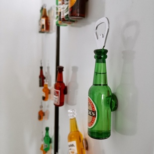 开刀野营开盖器磁吸铁石 啤酒瓶开瓶器酒起子冰箱贴磁力贴创意个性
