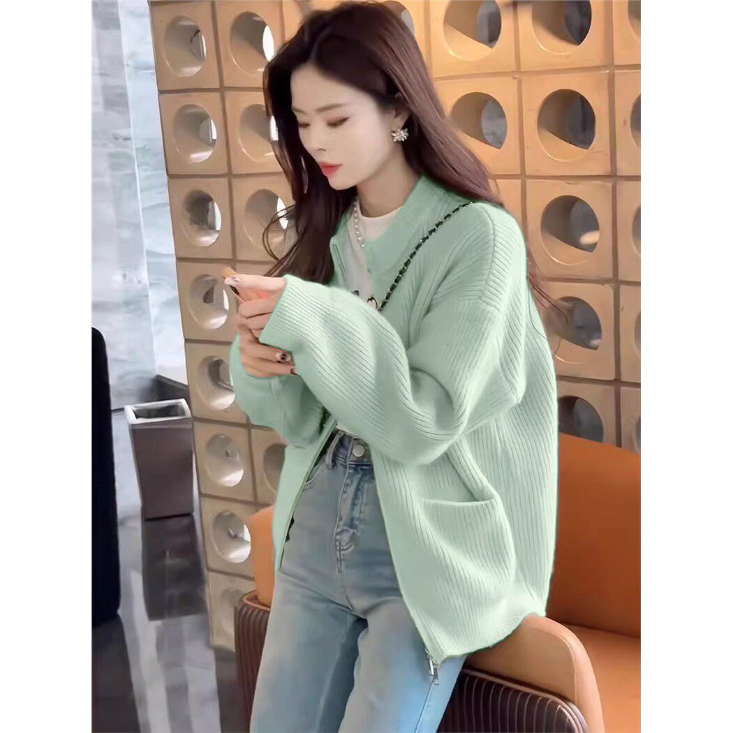 早秋针织开衫外套女宽松慵懒风外穿，券后153元