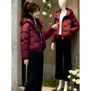 小个子时尚女士短款棉服外套女冬季2025新款巨好看休闲风保暖棉衣