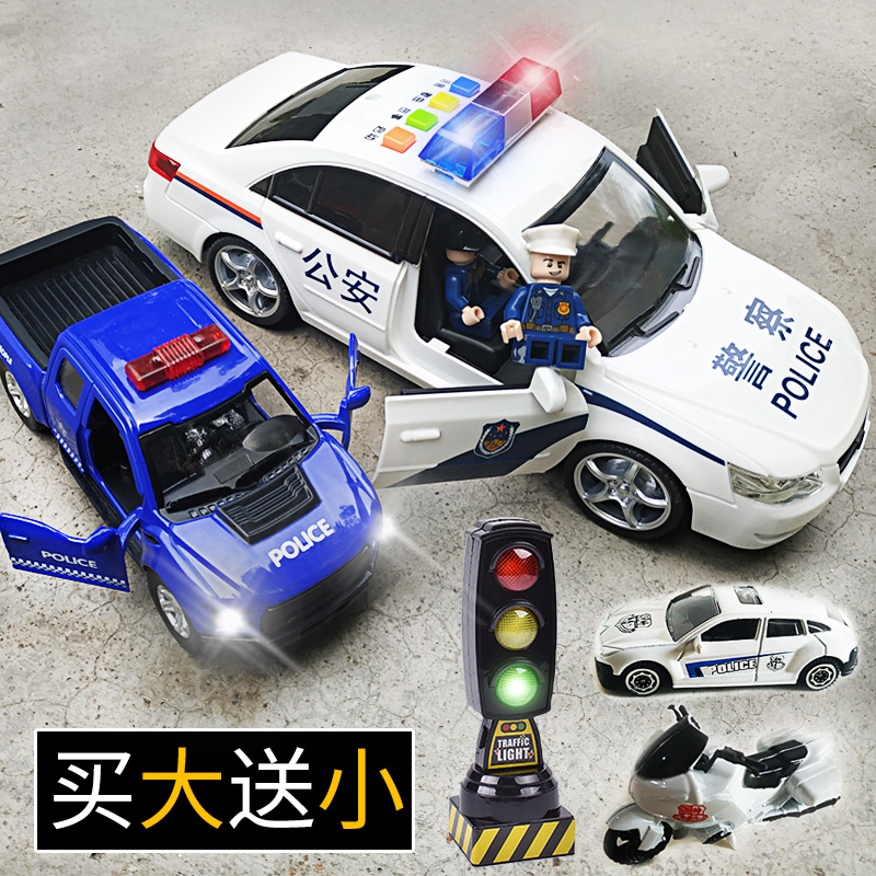 儿童玩具警车男孩惯性开门2-3岁