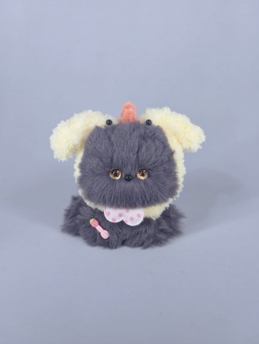 【小鸡头套蓝猫】原创设计猫咪摆件成品英短礼物玩具汽车挂件包挂