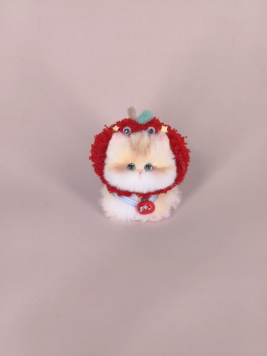 【红苹果金渐层】原创头套猫咪汽车摆件成品玩具礼物8cm高