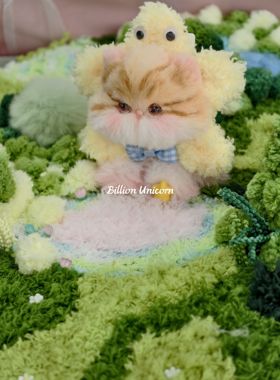 星星头套橘白英短原创设计橘猫成品扭扭棒萌宠diy玩具汽车摆件