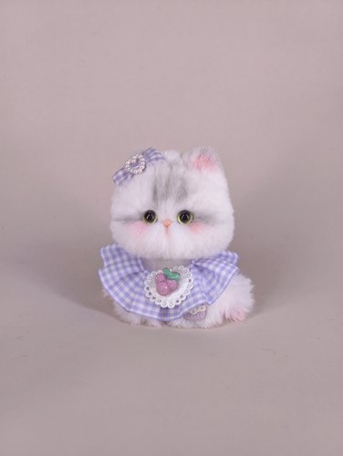 【葡萄银渐层】原创设计猫咪摆件成品生日礼物玩具汽车挂件包挂