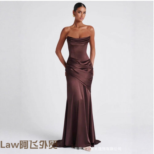Lace-cutsexysatinprintdress气