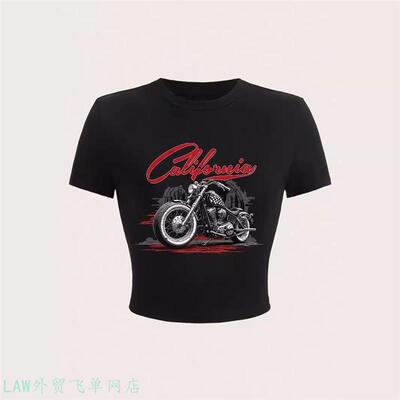 Short sleeved T-shirt tight and sexy top for women戚朵ebay逊