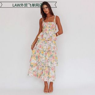 lace Sexy sleeveless fit dress春蝴蝶结碎花连衣裙度假派 slim