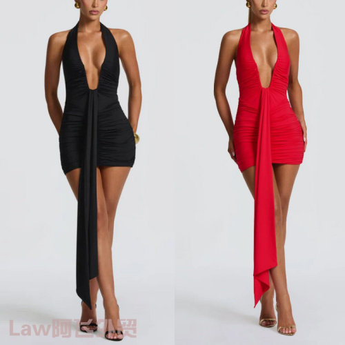 SexycamisoleV-neckslimfitdress
