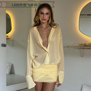 sleeveless fit lace dress性感翻领修身 Sexy 包臀绑带衬衫 slim