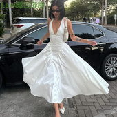 sexy Lace dress热销纯色性感深镂空 party perspective slim fit