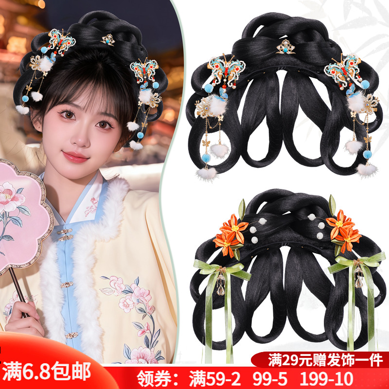 可爱冬季发髻发饰组合套装