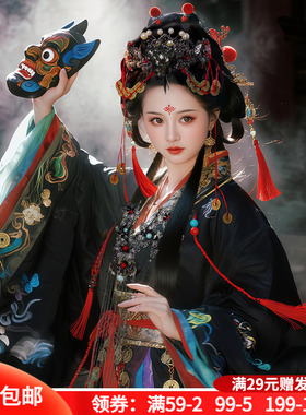 金属流苏项链复古额饰项链