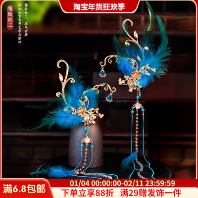 发夹合金羽毛民族风羽毛