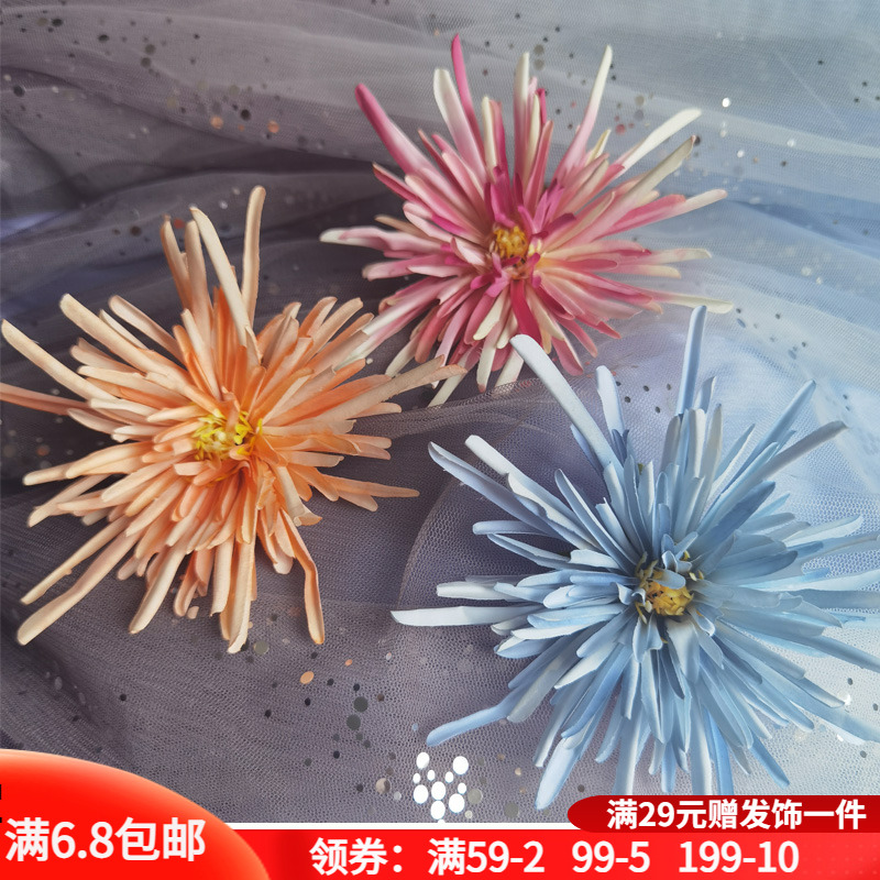 宋制发饰菊花绢花头饰后诃子裙女