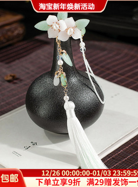 汉服配饰品琉璃花朵流苏禁步环挂坠古风腰带坠腰饰挂件宋风明制女