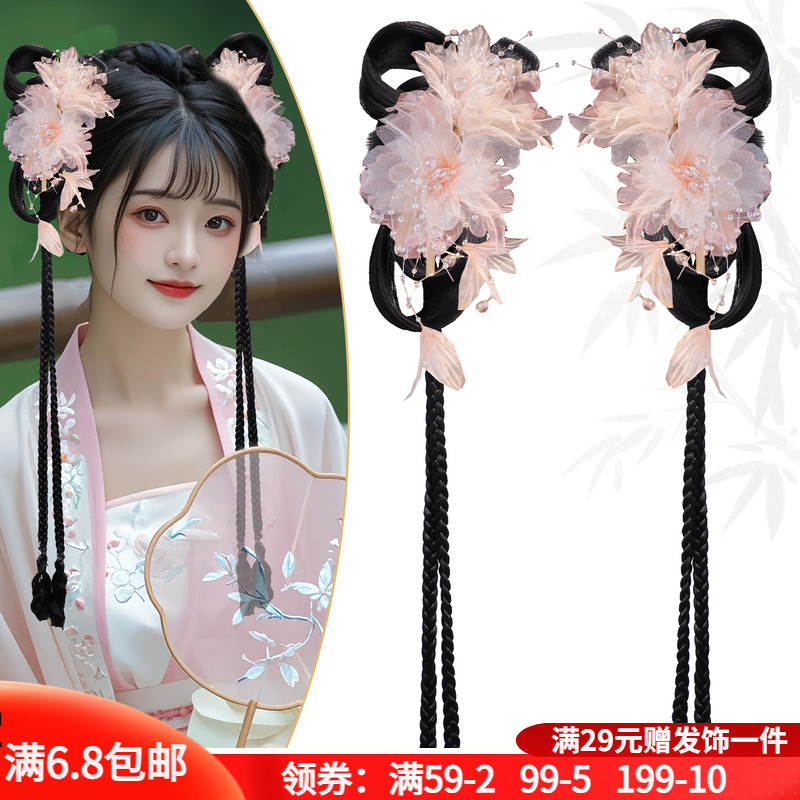 古风辫子假发发饰套装