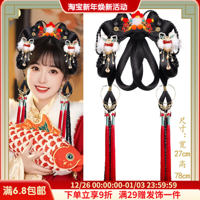 新年古风发饰假发组合