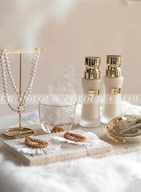 法式天然洞石首饰展示架