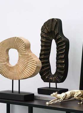 中古侘寂艺术实木摆件