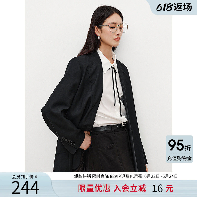 衣香丽影2025年秋款一粒扣西装气质时尚高级感通勤西服外套