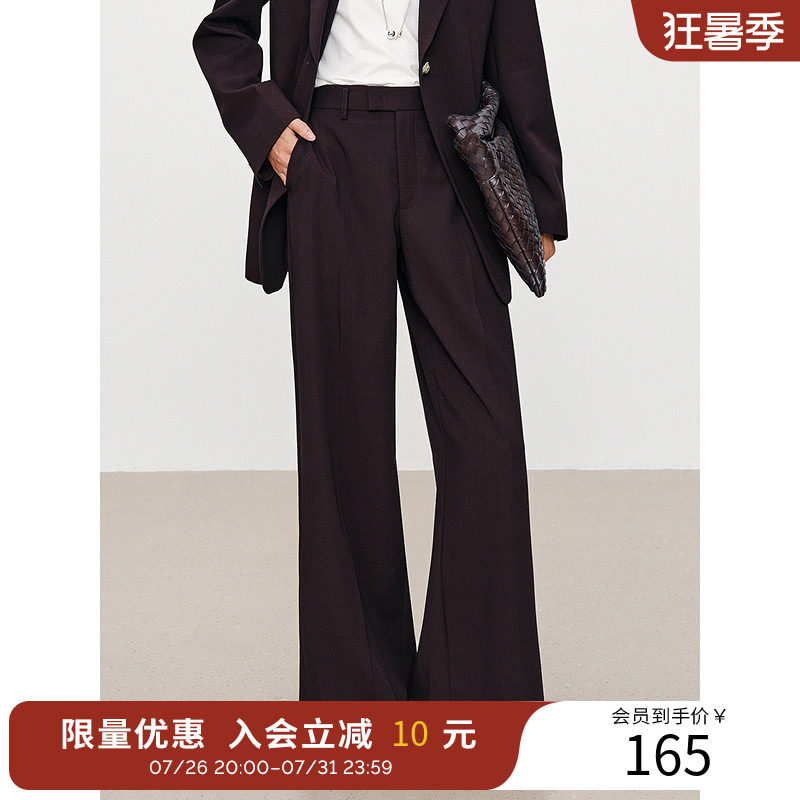 衣香丽影直筒休闲裤2025年秋款慵懒松弛感西装阔腿裤