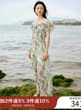 绿色碎花连体裤女衣香丽影2026夏季新款设计感高级气质减龄连体衣