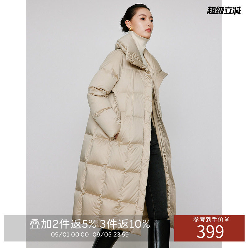 大翻领鹅绒羽绒服女中长款衣香丽影2026冬季新款加厚流行外套
