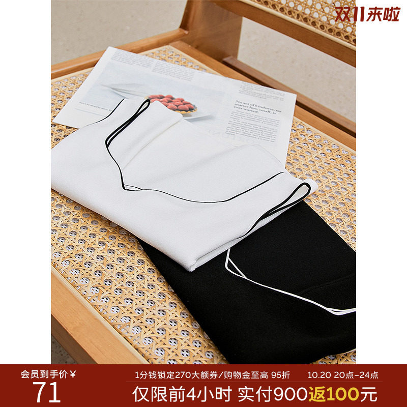 衣香丽影撞色针织背心吊带女士2026年春装新款修身打底衫内搭上衣