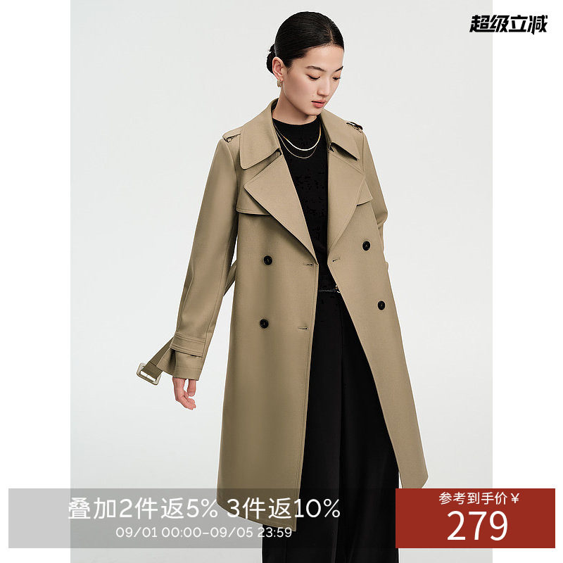 抗皱免烫风衣女中长款2026春季新款今年流行高级感英伦风