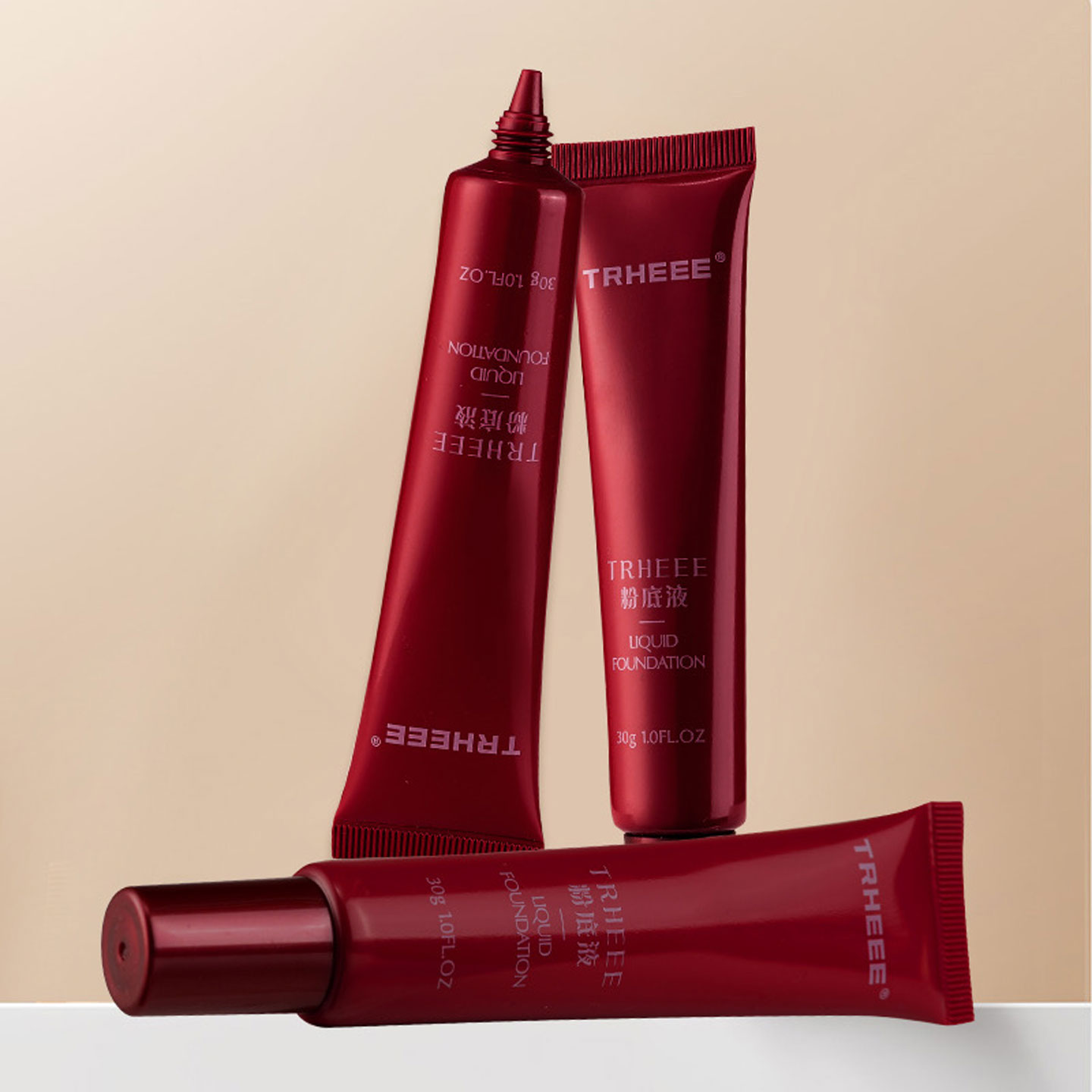 养肤遮瑕粉底液自然色裸妆