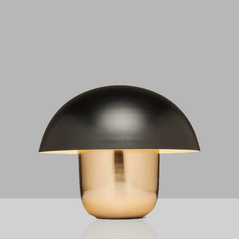 北欧简约装饰书房床头艺术样板间客厅餐厅大气铁艺蘑菇头小台灯